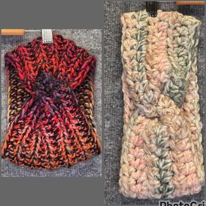 World Market Knit Headband Ear Warmers Womens One Size Multicolor Winter Lot 2